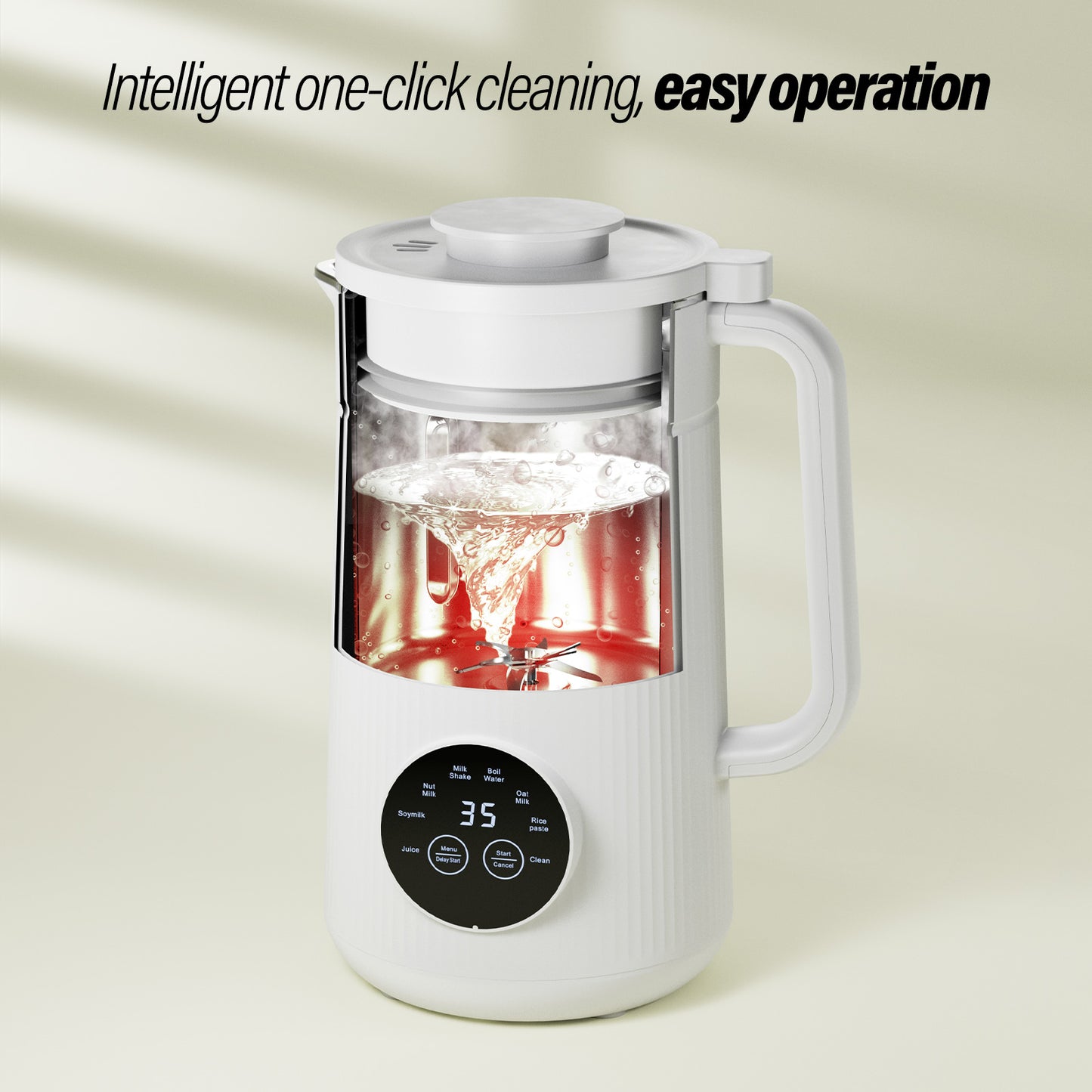 8-IN-1 IAGREEA Nut Milk Maker Machine, 35 oz Soy Milk Maker, Oat, Soy, Plant Based and Dairy Free Beverages, 2 Hours Keep Warm Countertop Blender, 10 Stainless Steel Blades, 12H Delay Start